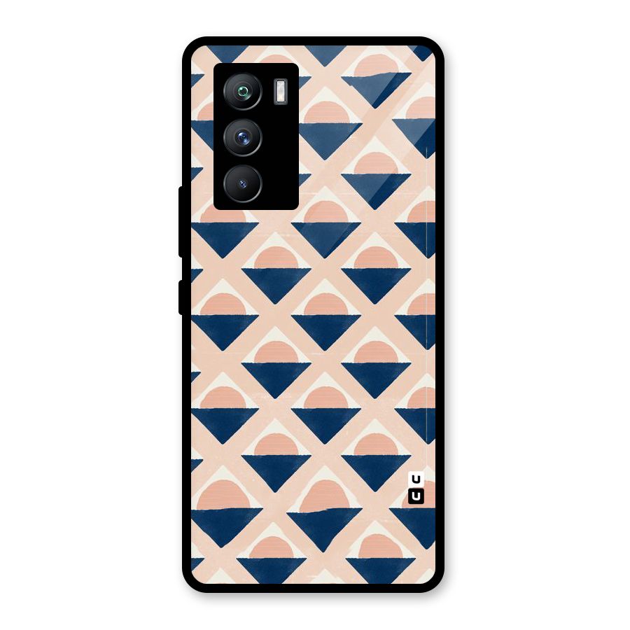 Diamond Circle Pattern Glass Back Case for Vivo iQOO 9 SE