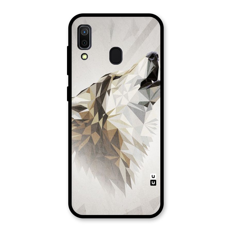 Diamond Wolf Glass Back Case for Galaxy A30