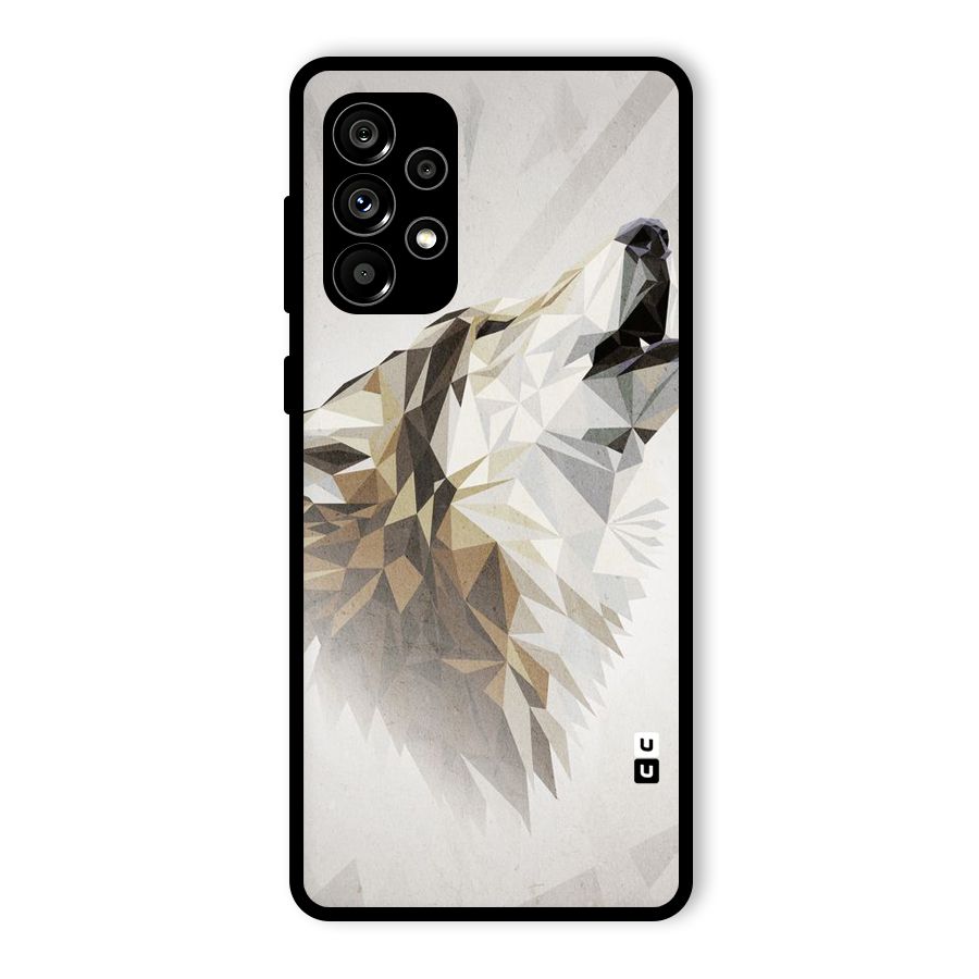 Diamond Wolf Glass Back Case for Galaxy A73 5G