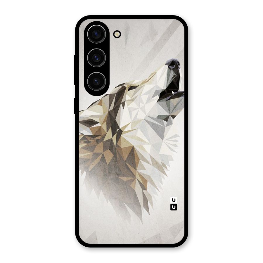 Diamond Wolf Glass Back Case for Galaxy S23 Plus