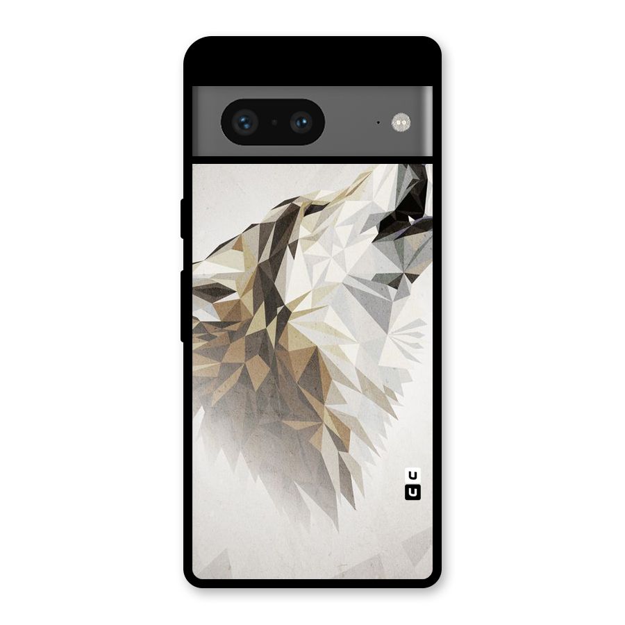 Diamond Wolf Glass Back Case for Google Pixel 7