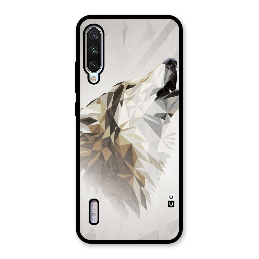 Diamond Wolf Glass Back Case for Mi A3