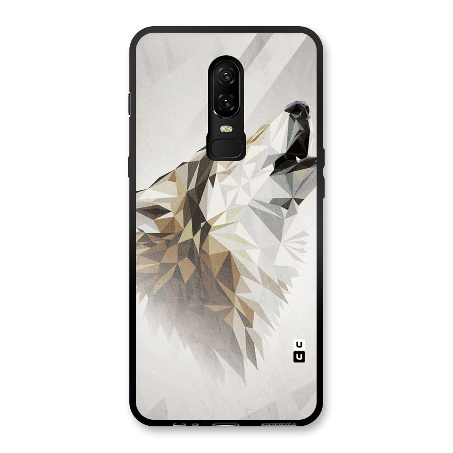 Diamond Wolf Glass Back Case for OnePlus 6
