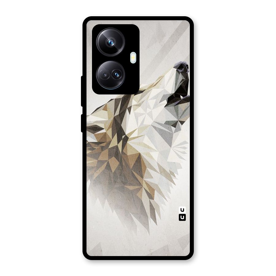 Diamond Wolf Glass Back Case for Realme 10 Pro Plus