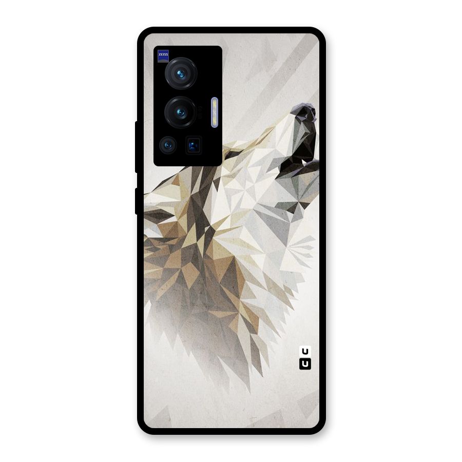 Diamond Wolf Glass Back Case for Vivo X70 Pro