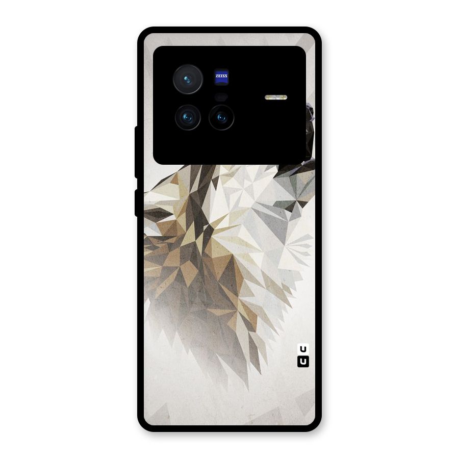 Diamond Wolf Glass Back Case for Vivo X80