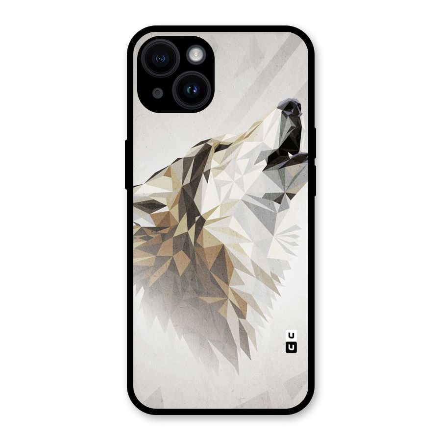 Diamond Wolf Glass Back Case for iPhone 14