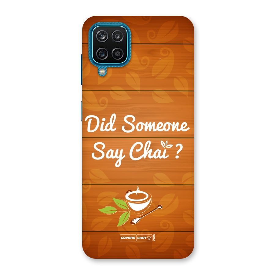 Did Someone Say Chai Back Case for Galaxy M12