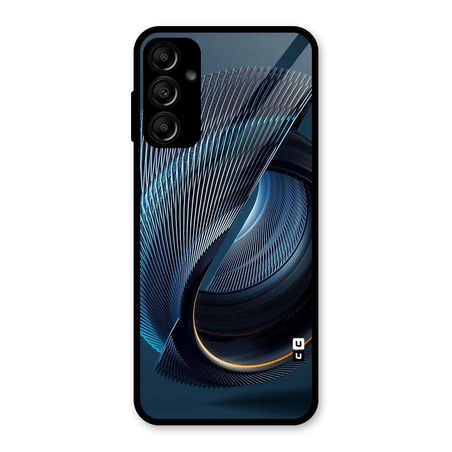 Digital Circle Pattern Glass Back Case for Galaxy A14 5G