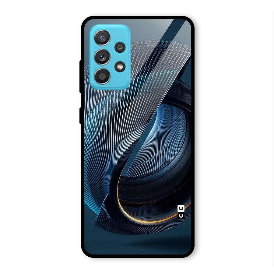 Digital Circle Pattern Glass Back Case for Galaxy A52