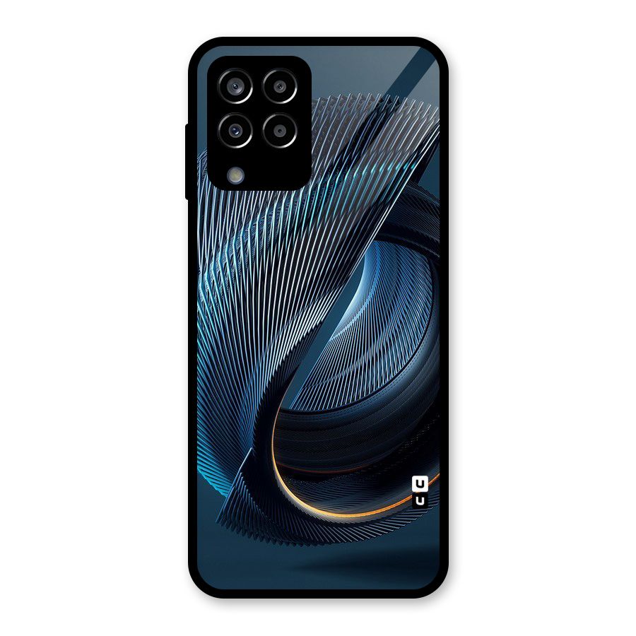 Digital Circle Pattern Glass Back Case for Galaxy M33