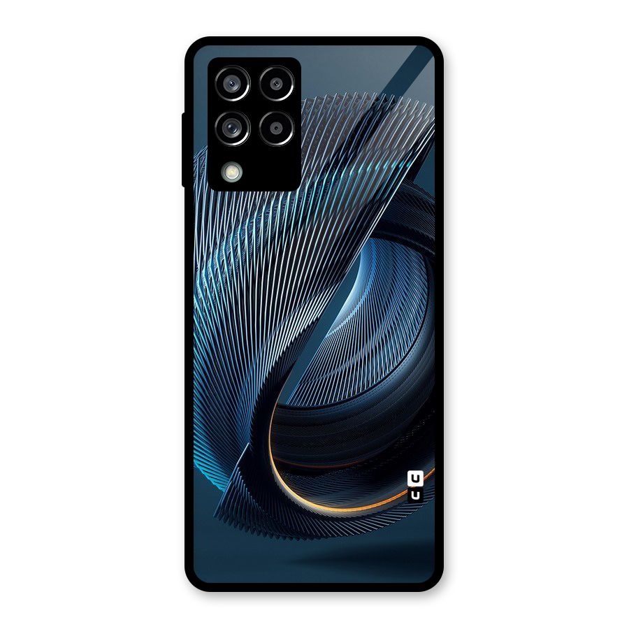 Digital Circle Pattern Glass Back Case for Galaxy M53 5G