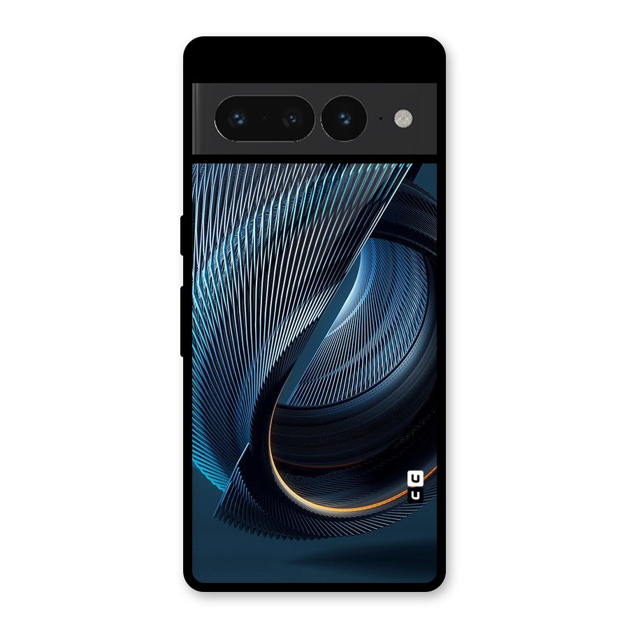Digital Circle Pattern Glass Back Case for Google Pixel 7 Pro