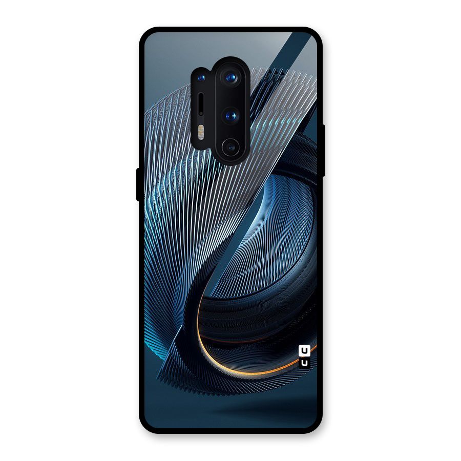 Digital Circle Pattern Glass Back Case for OnePlus 8 Pro