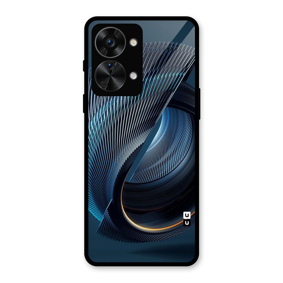 Digital Circle Pattern Glass Back Case for OnePlus Nord 2T
