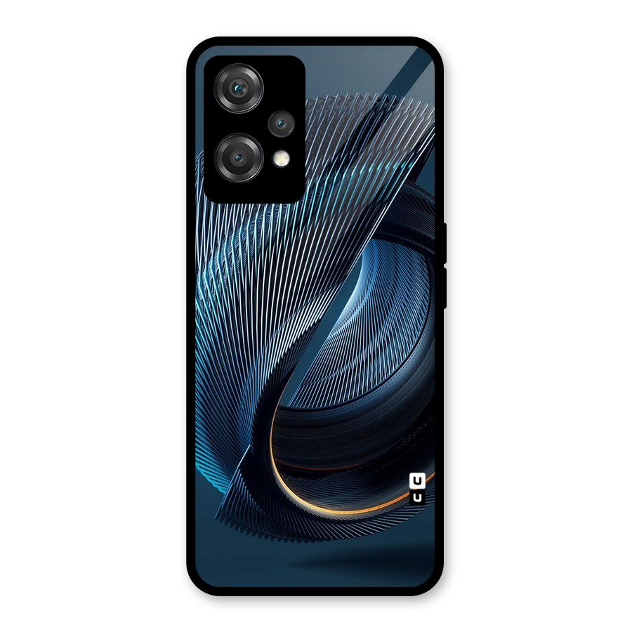 Digital Circle Pattern Glass Back Case for OnePlus Nord CE 2 Lite 5G