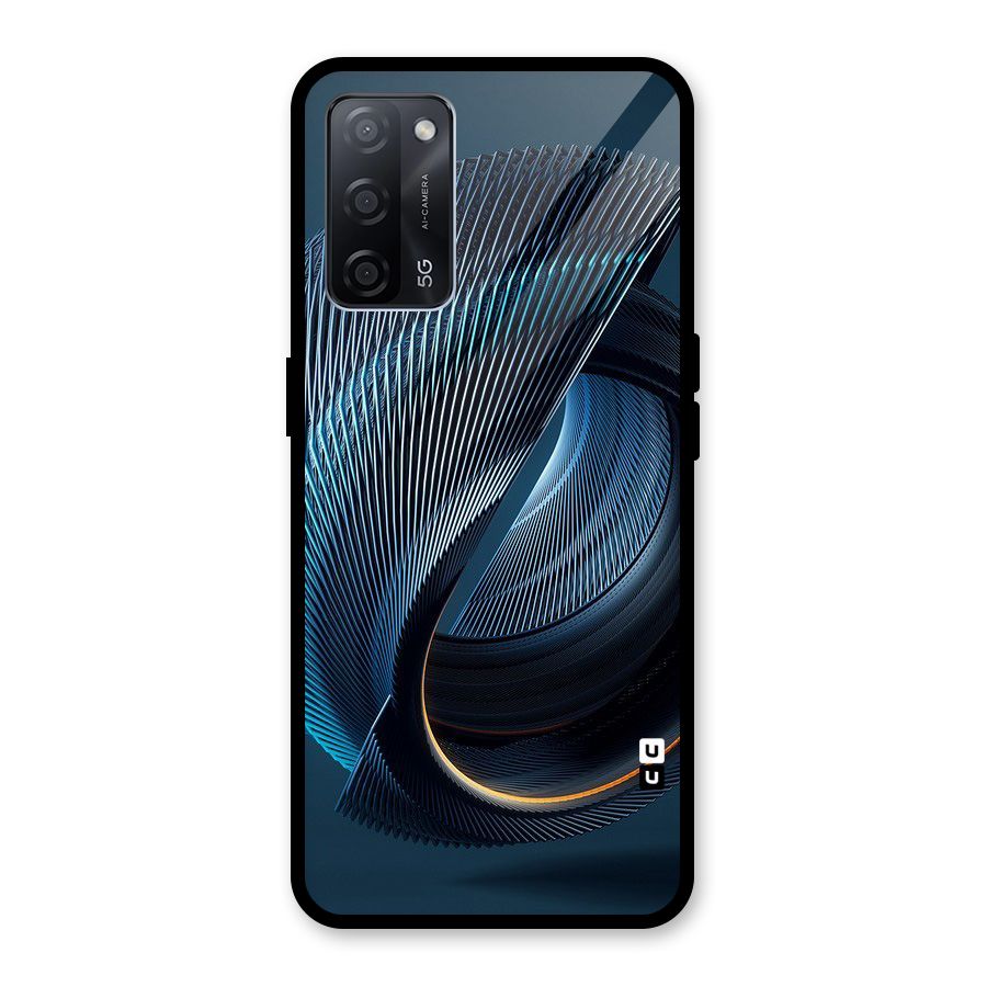 Digital Circle Pattern Glass Back Case for Oppo A53s 5G