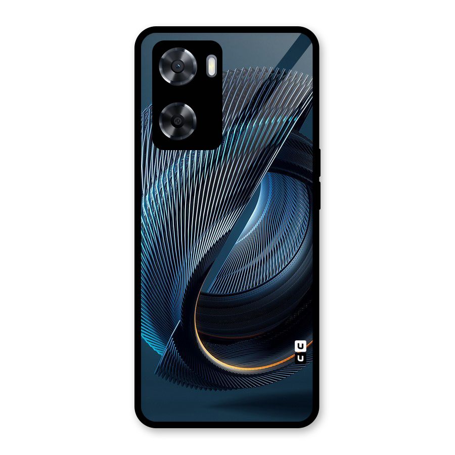 Digital Circle Pattern Glass Back Case for Oppo A57 2022