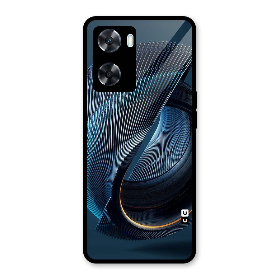 Digital Circle Pattern Glass Back Case for Oppo A77