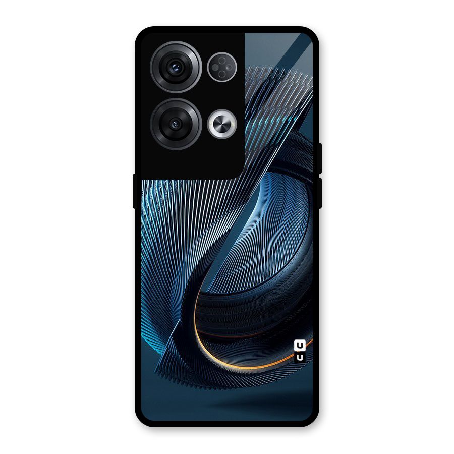 Digital Circle Pattern Glass Back Case for Oppo Reno8 Pro 5G