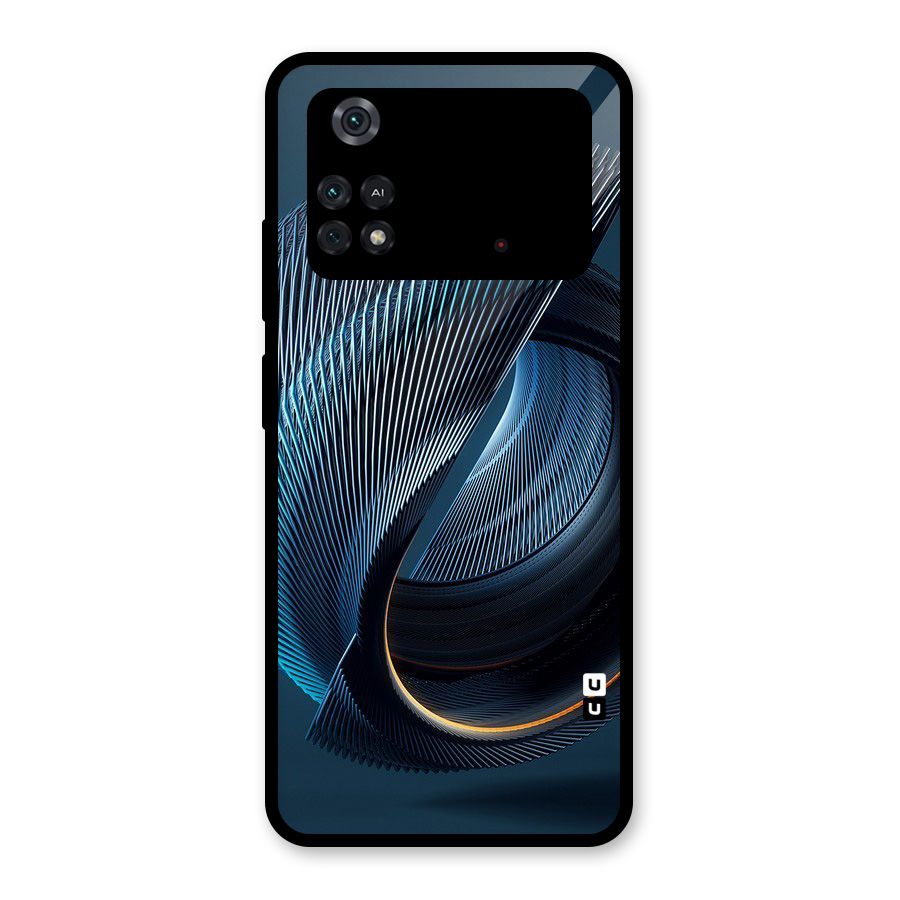 Digital Circle Pattern Glass Back Case for Poco M4 Pro 4G
