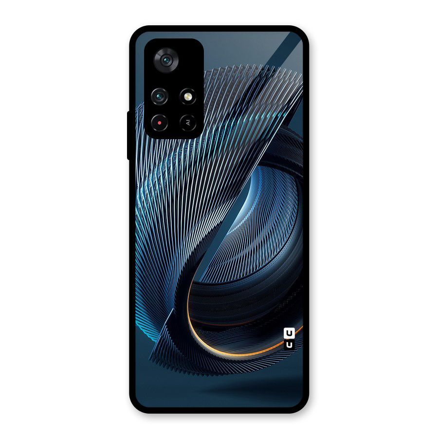 Digital Circle Pattern Glass Back Case for Poco M4 Pro 5G