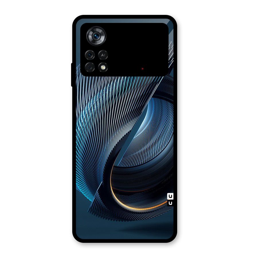 Digital Circle Pattern Glass Back Case for Poco X4 Pro 5G