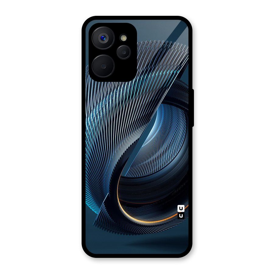 Digital Circle Pattern Glass Back Case for Realme 9i 5G
