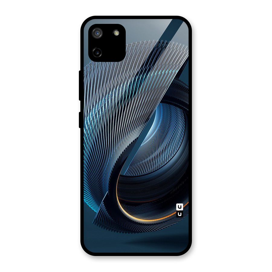 Digital Circle Pattern Glass Back Case for Realme C11