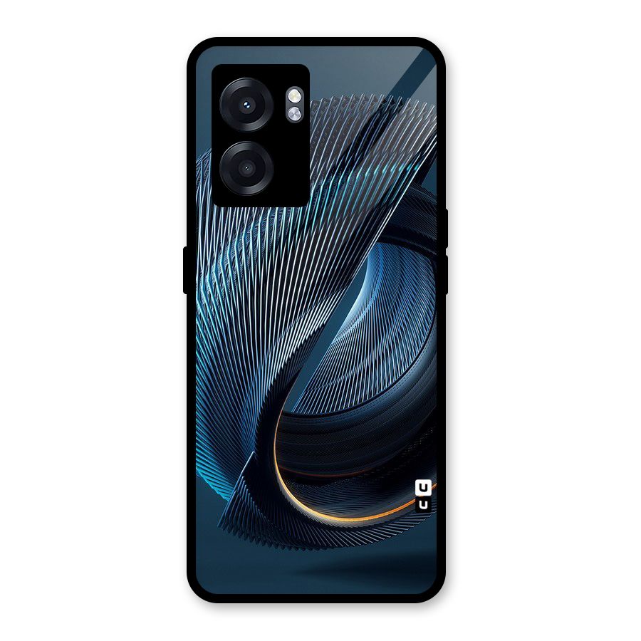 Digital Circle Pattern Glass Back Case for Realme Narzo 50 5G