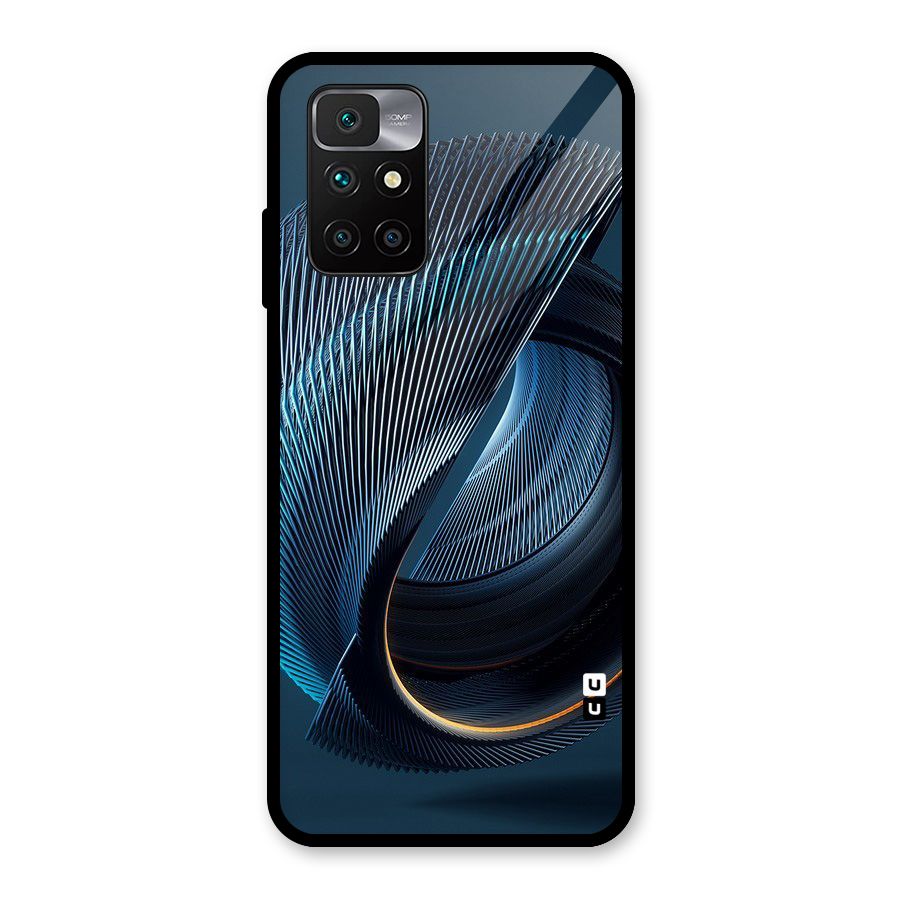 Digital Circle Pattern Glass Back Case for Redmi 10 Prime