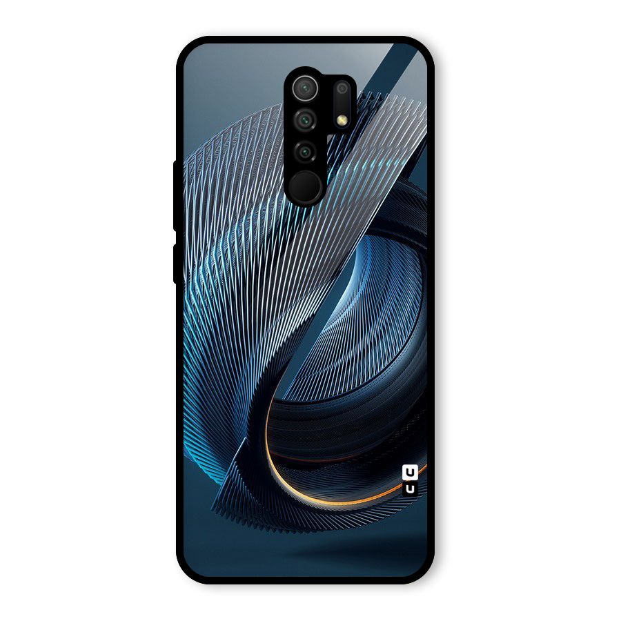 Digital Circle Pattern Glass Back Case for Redmi 9 Prime