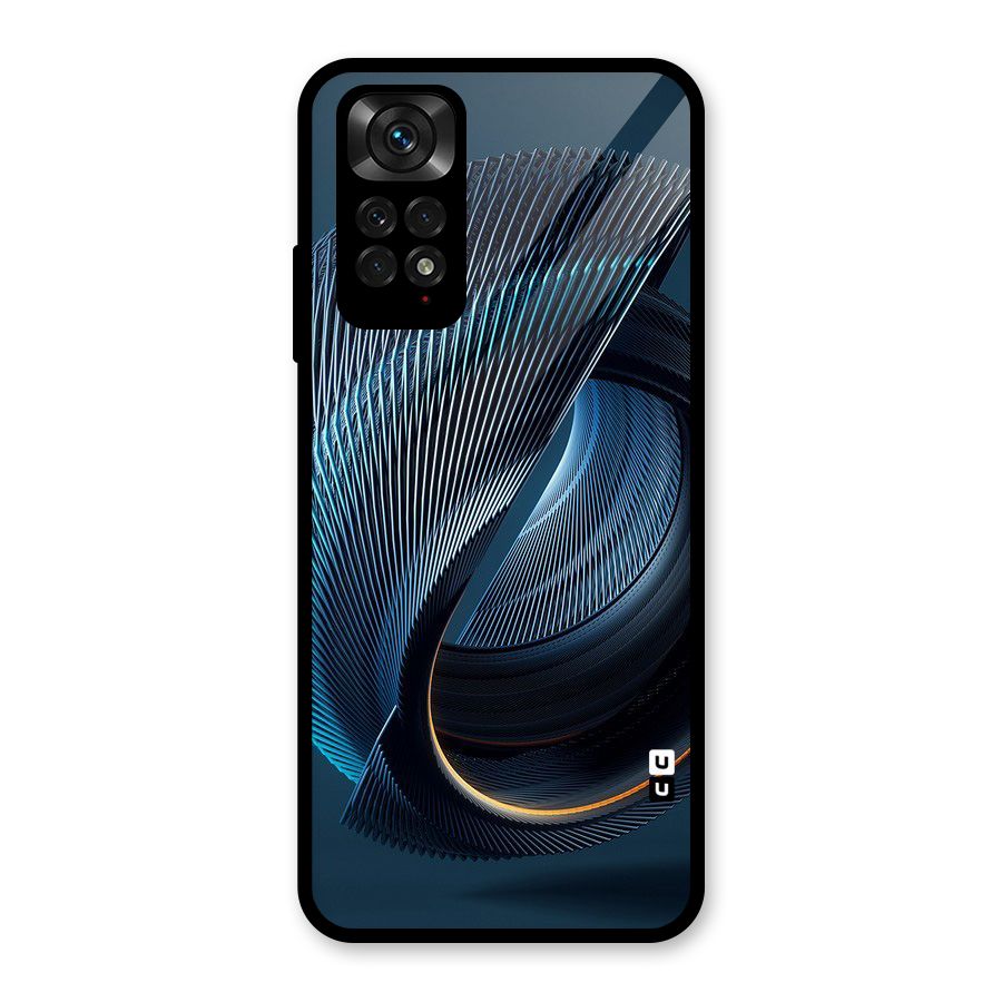 Digital Circle Pattern Glass Back Case for Redmi Note 11