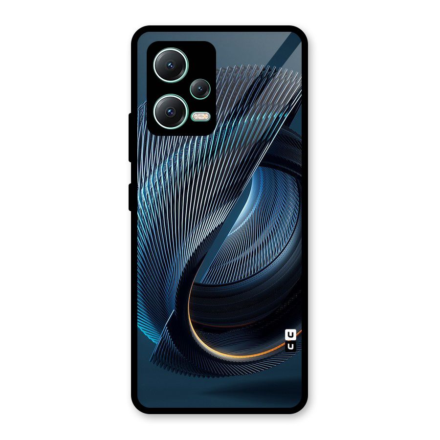 Digital Circle Pattern Glass Back Case for Redmi Note 12 5G