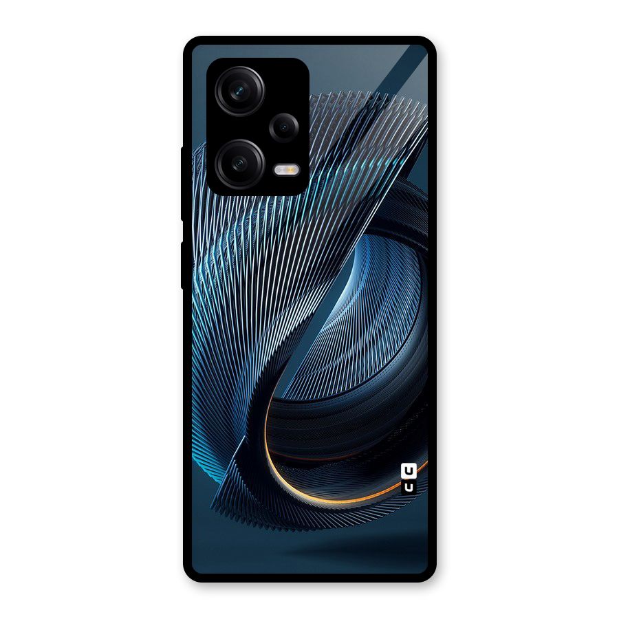 Digital Circle Pattern Glass Back Case for Redmi Note 12 Pro