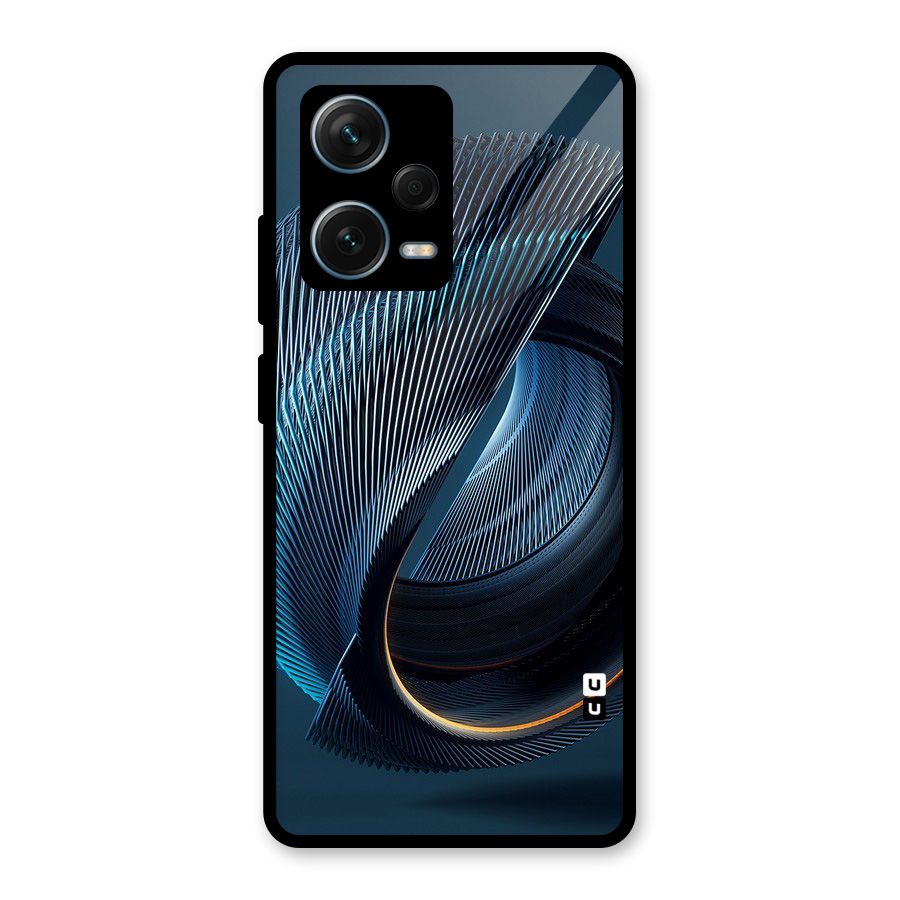 Digital Circle Pattern Glass Back Case for Redmi Note 12 Pro Plus 5G