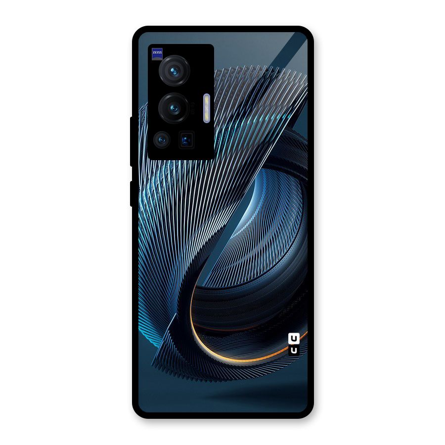 Digital Circle Pattern Glass Back Case for Vivo X70 Pro