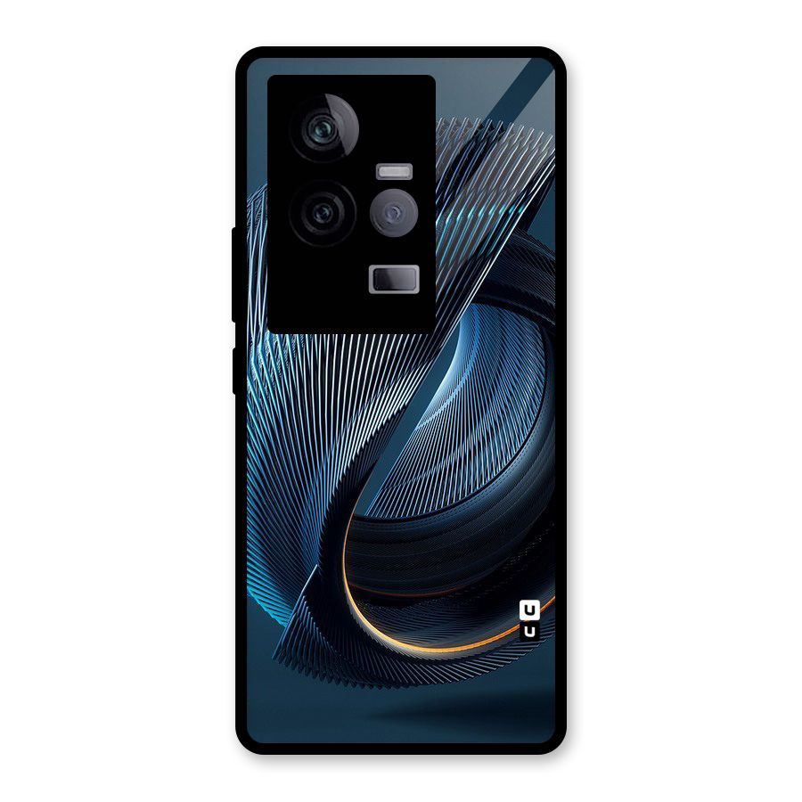 Digital Circle Pattern Glass Back Case for Vivo iQOO 11 5G