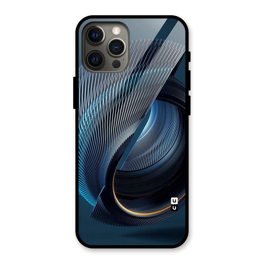 Digital Circle Pattern Glass Back Case for iPhone 12 Pro Max