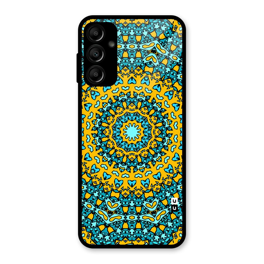Digital Mandala Art Glass Back Case for Galaxy A14 5G