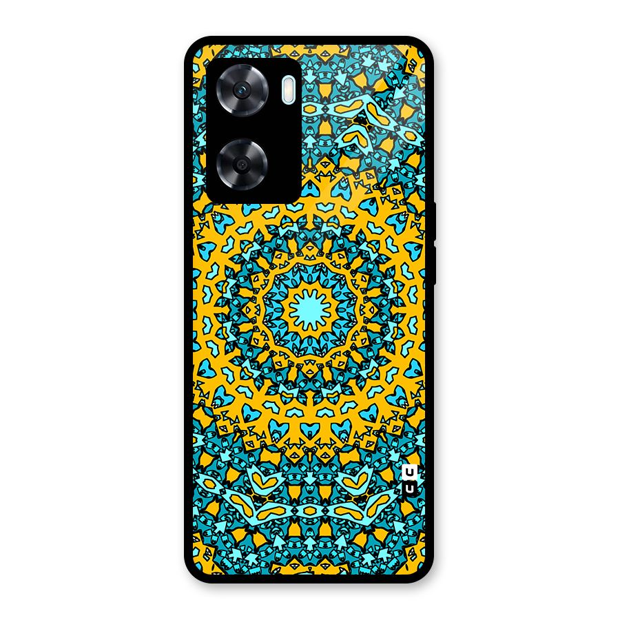Digital Mandala Art Glass Back Case for Oppo A77