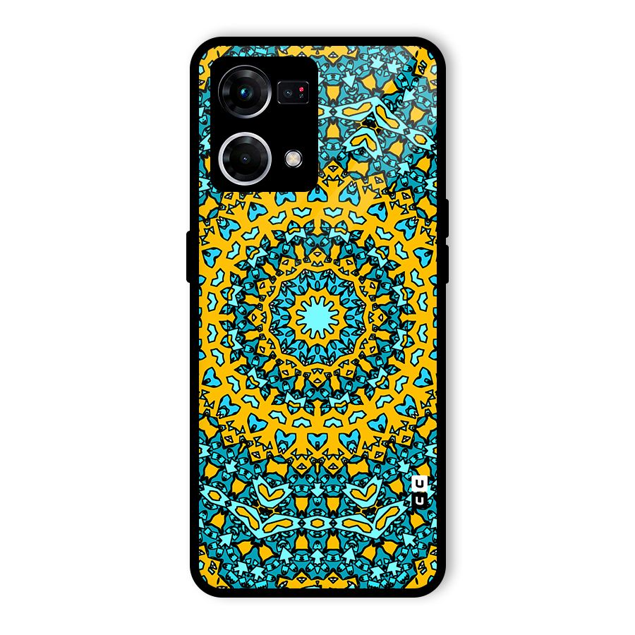 Digital Mandala Art Glass Back Case for Oppo F21s Pro 4G