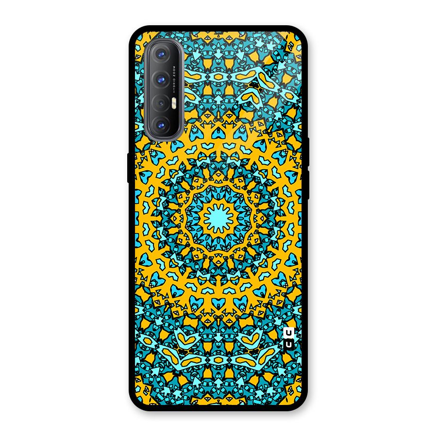 Digital Mandala Art Glass Back Case for Oppo Reno3 Pro