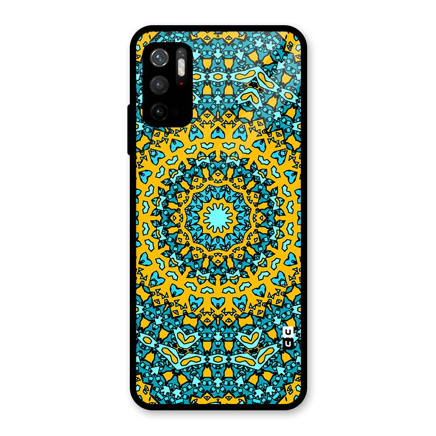 Digital Mandala Art Glass Back Case for Poco M3 Pro 5G