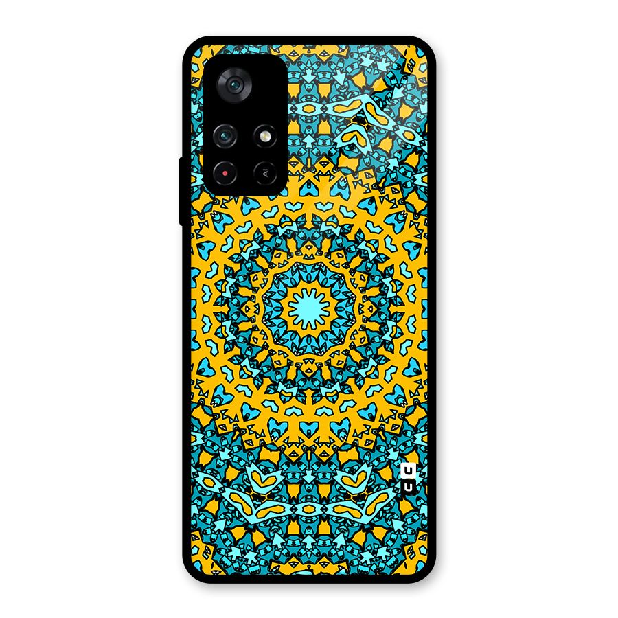 Digital Mandala Art Glass Back Case for Poco M4 Pro 5G