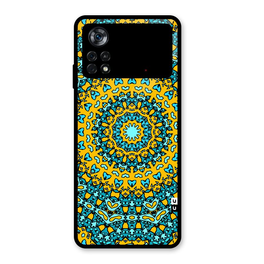 Digital Mandala Art Glass Back Case for Poco X4 Pro 5G