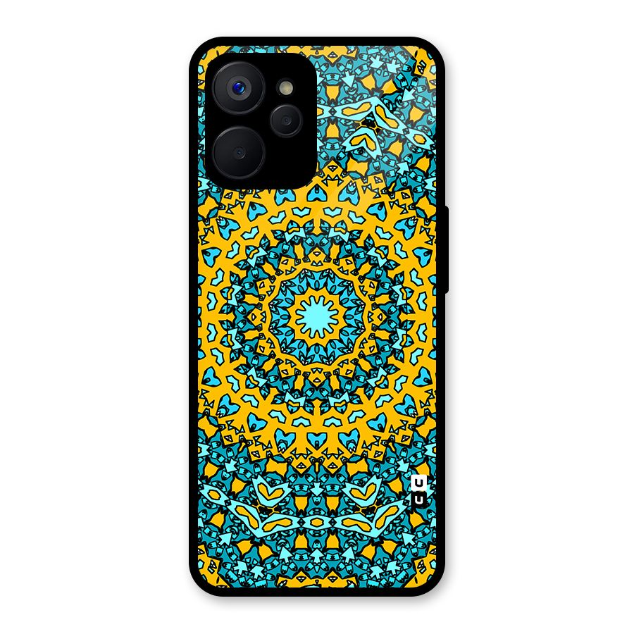 Digital Mandala Art Glass Back Case for Realme 9i 5G