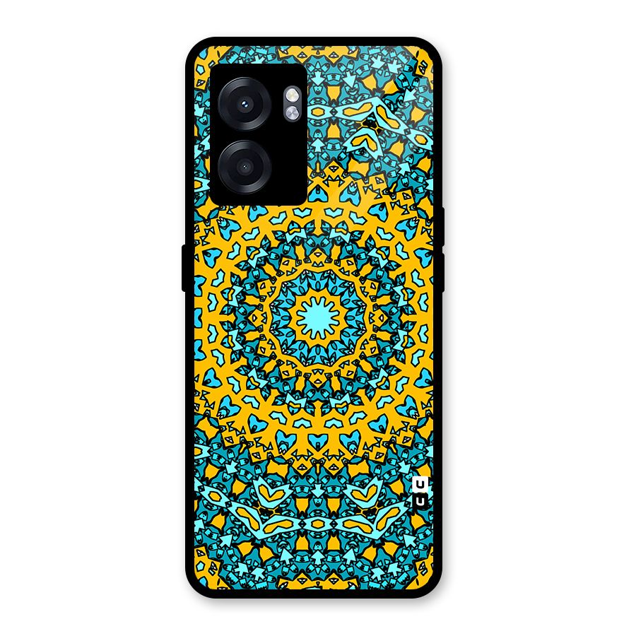 Digital Mandala Art Glass Back Case for Realme Narzo 50 5G