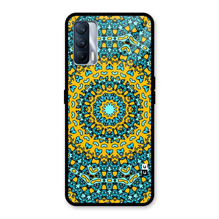 Digital Mandala Art Glass Back Case for Realme X7