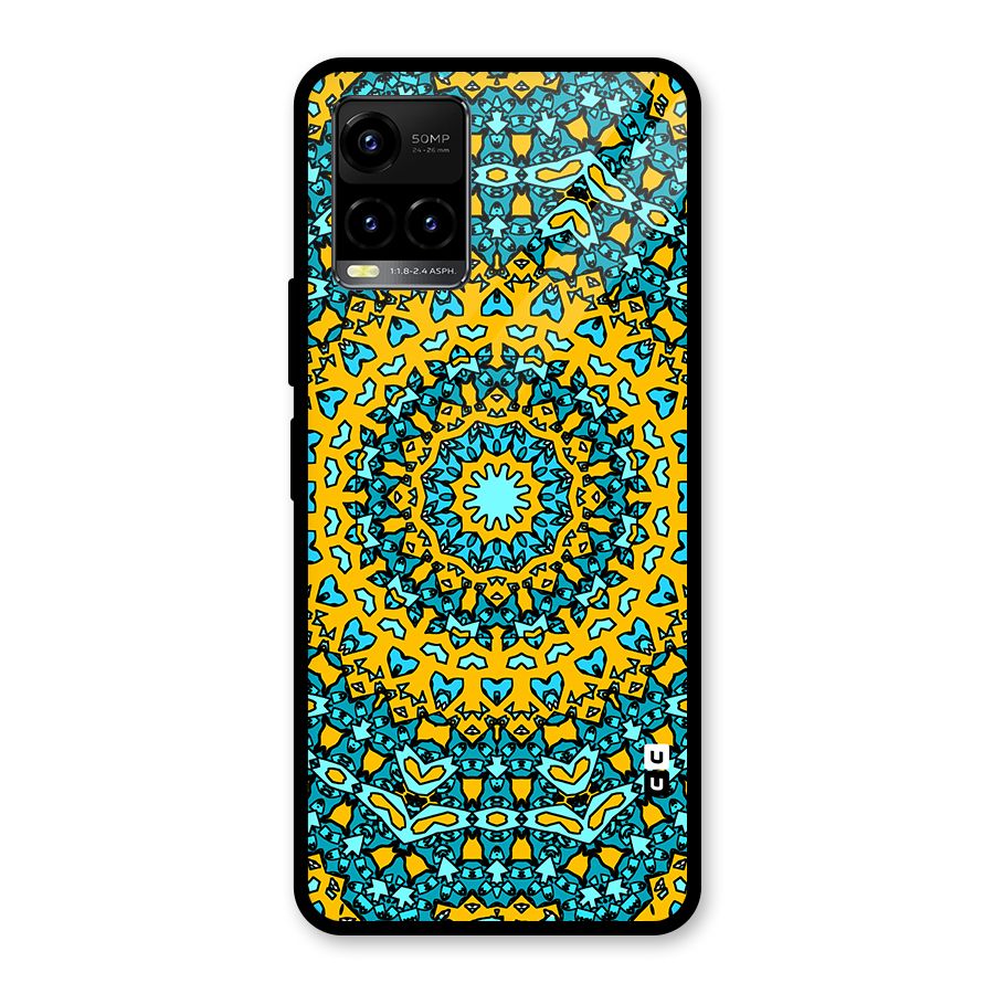 Digital Mandala Art Glass Back Case for Vivo Y21T
